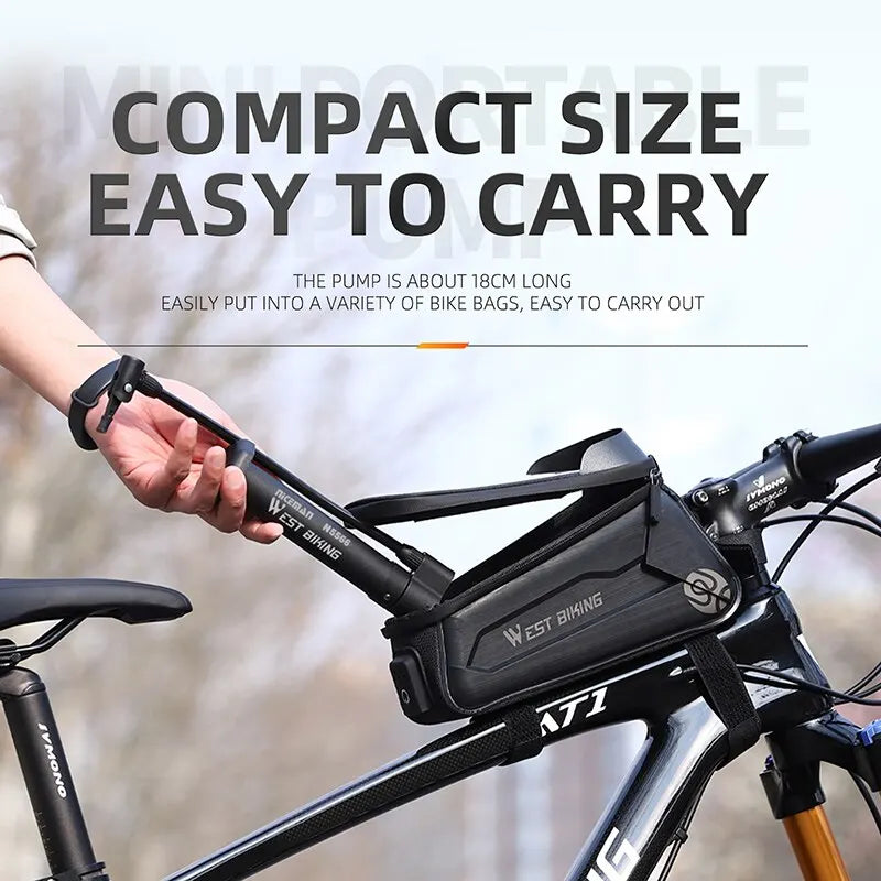 Bomba de piso compacta WEST BIKING — 80 PSI