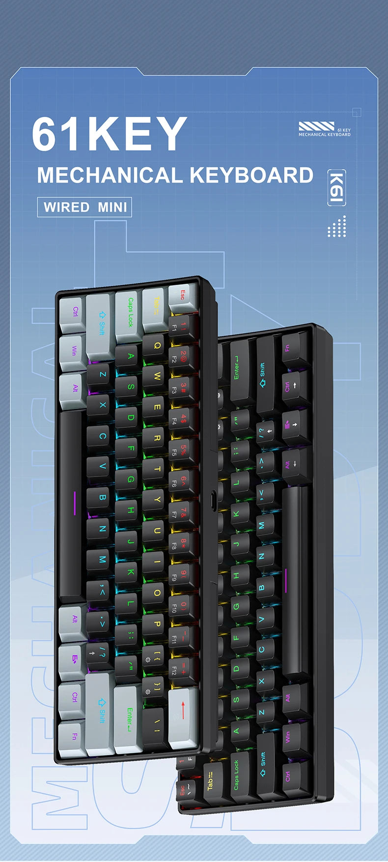 K61 Compact Mechanical Keyboard