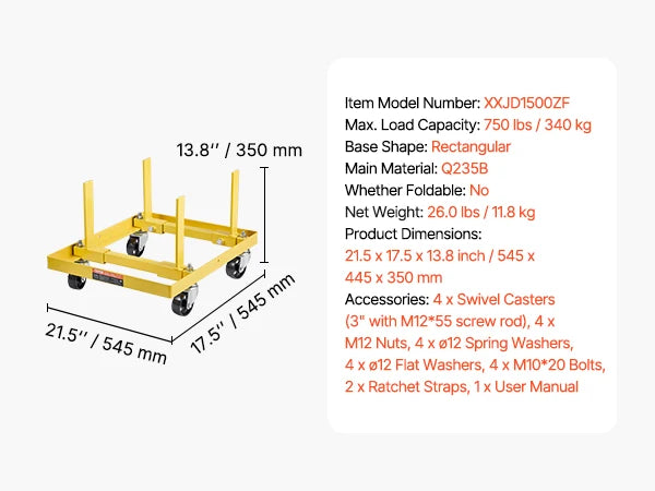 750 lbs Engine Stand with Swivel Casters for Stable Repair Work