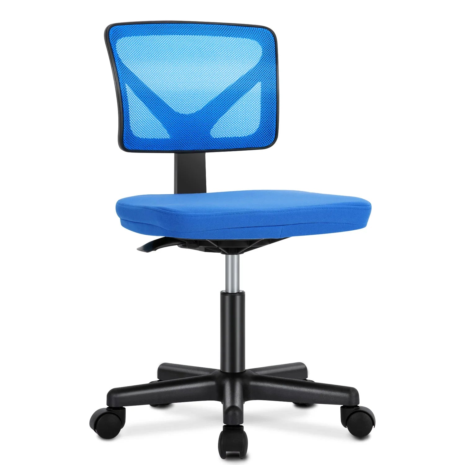 Mesh Armless Office Chair with Lumbar Support & Adjustable Height
