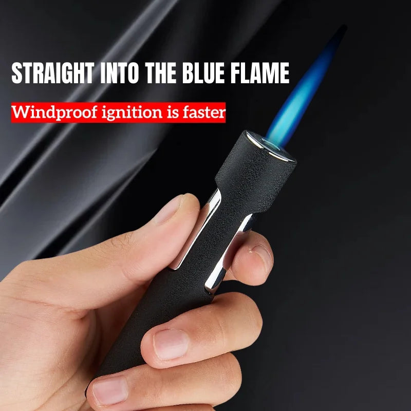 Windproof Blue Jet Flame Mini Refillable Torch Lighter