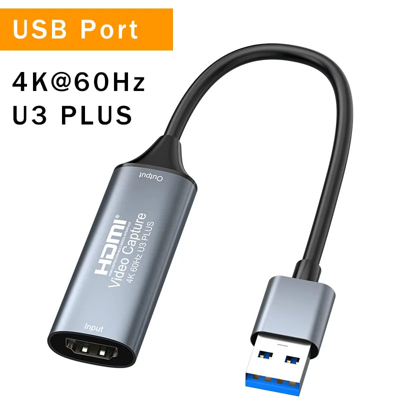 Scheda di acquisizione video HDMI 4K a 60Hz completa UHS USB 3.0 Dispositivo di acquisizione HDMI a USB Type-C Registratore per diretta OBS Gaming PC