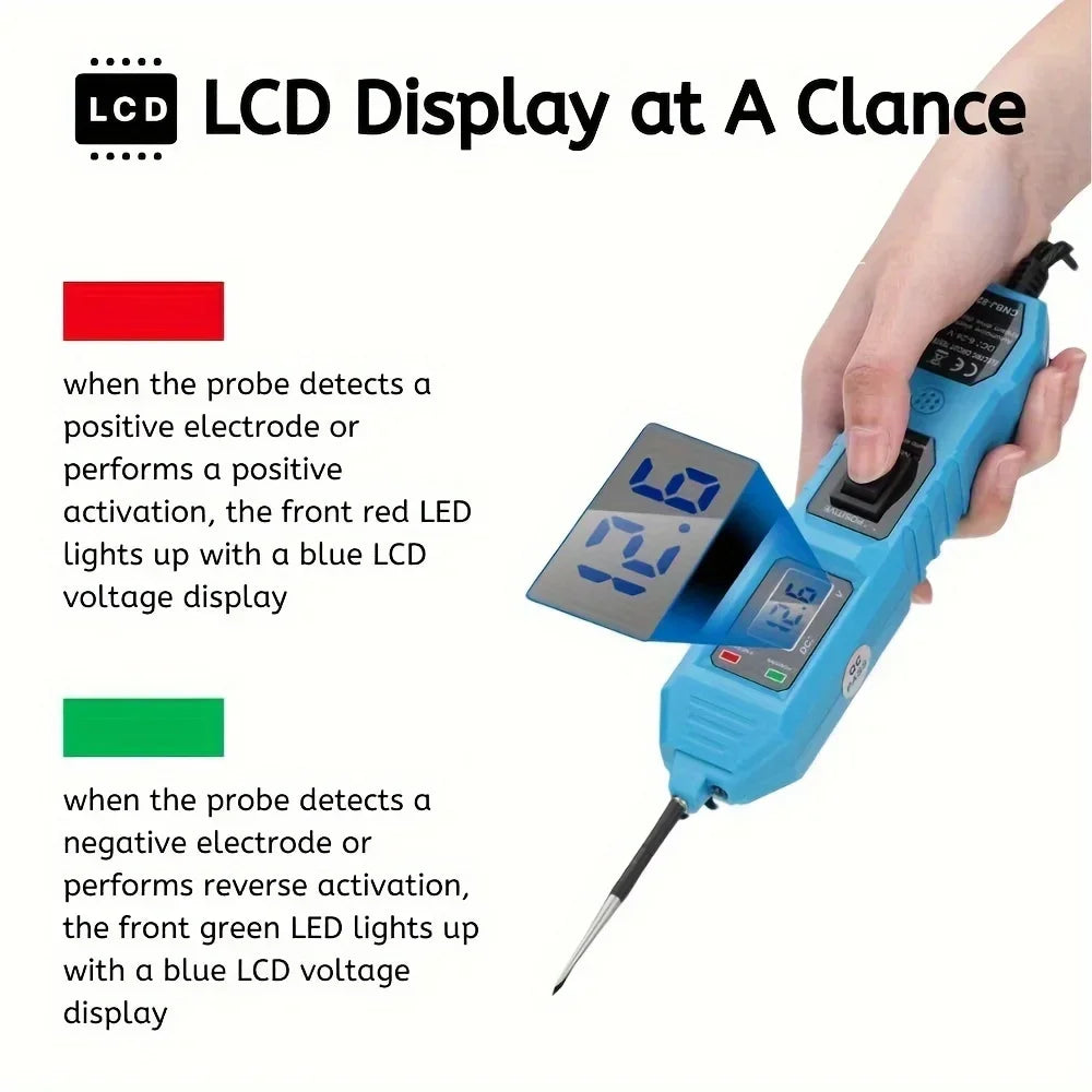 Smart Car Circuit Tester 823, s LED zobrazením napätia - napájanie USB, kompatibilné s vozidlami 3,5–36 V DC