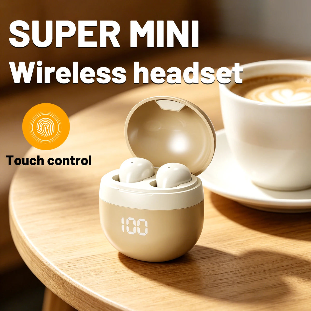 Small Wireless Bluetooth In-Ear Headphones for Sleep and Sports