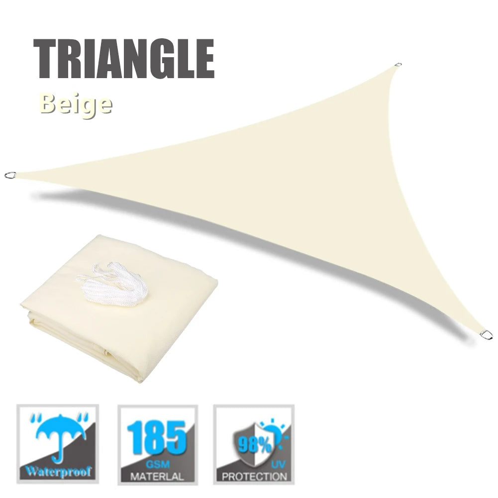 Waterproof Triangle Sun Shade Sail Canopy 98%UV Block Sun Shelters For Outdoor Facility&Activities Backyard Awning Camping Tents 