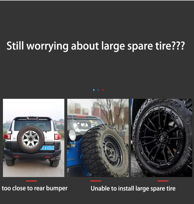 Toyota FJ Cruiser Spare Tire Move Up Bracket Off-Road Accessory