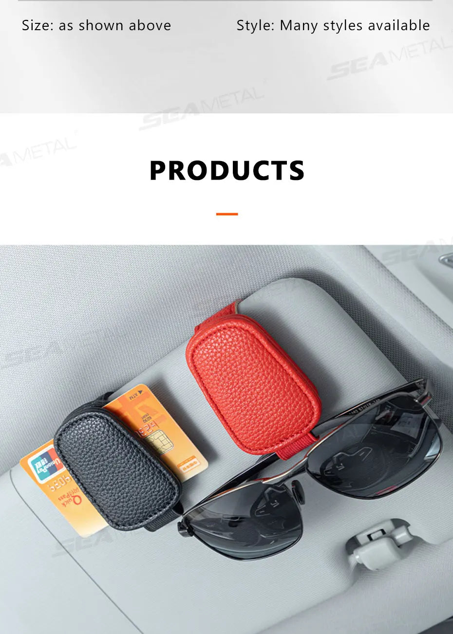 SEAMETAL Magnetic Sunglasses Holder for Car Visor Glasses Clip Durable Stable Eyeglasses Holder Mount Universal Ticket/Card Clip