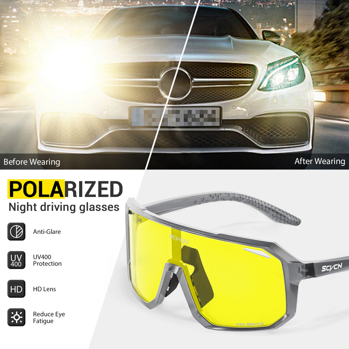 Sport-Style Glasses, Pictured Lens Options