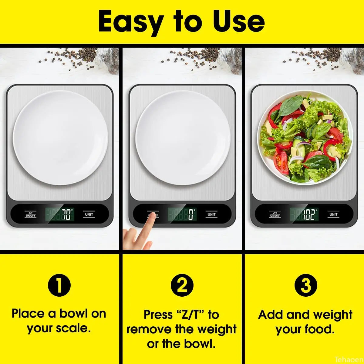 Digital Kitchen Scale - Battery or USB Charging