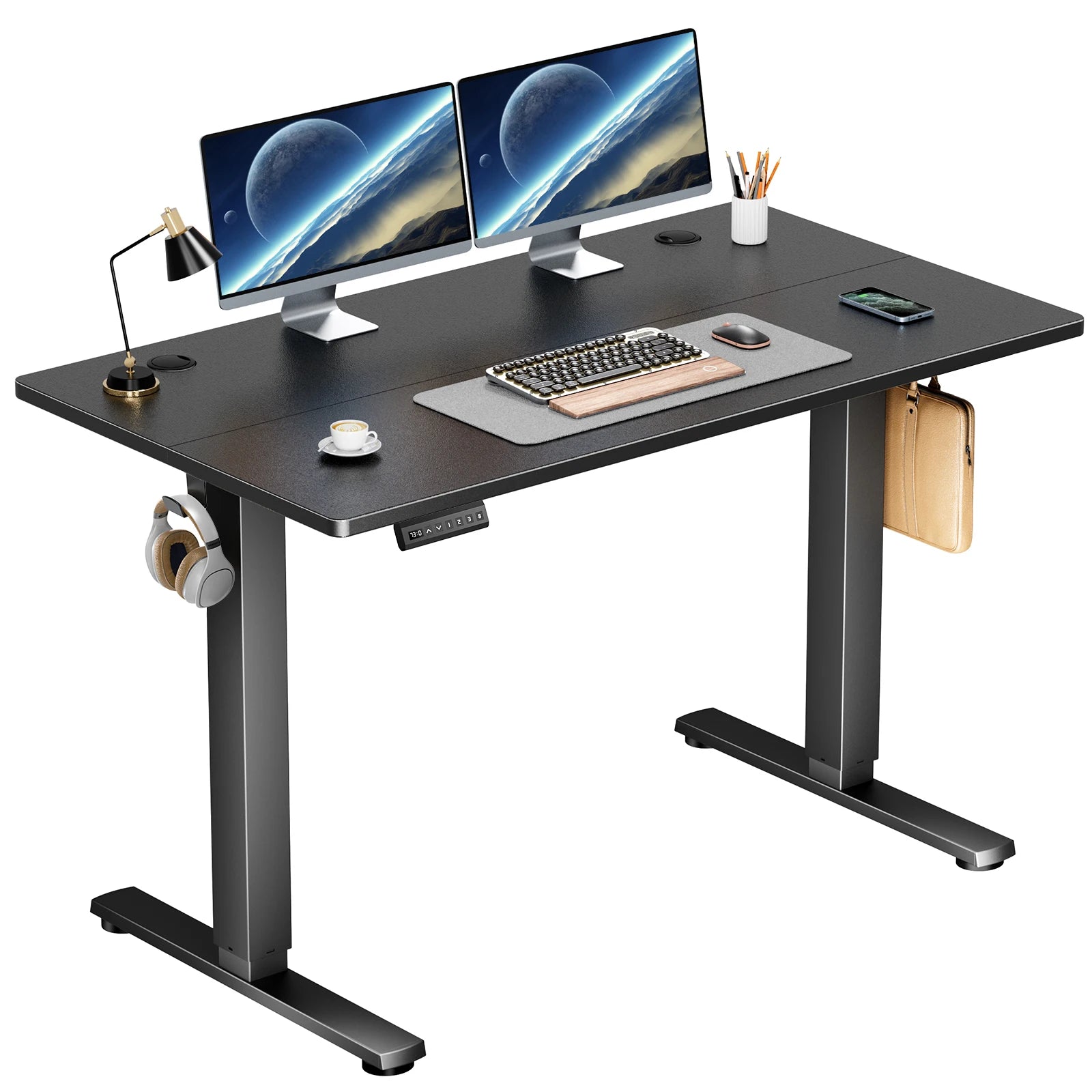Elektrischer Stehschreibtisch 40x24 Verstellbare Sitz-Steh-Arbeitsstation