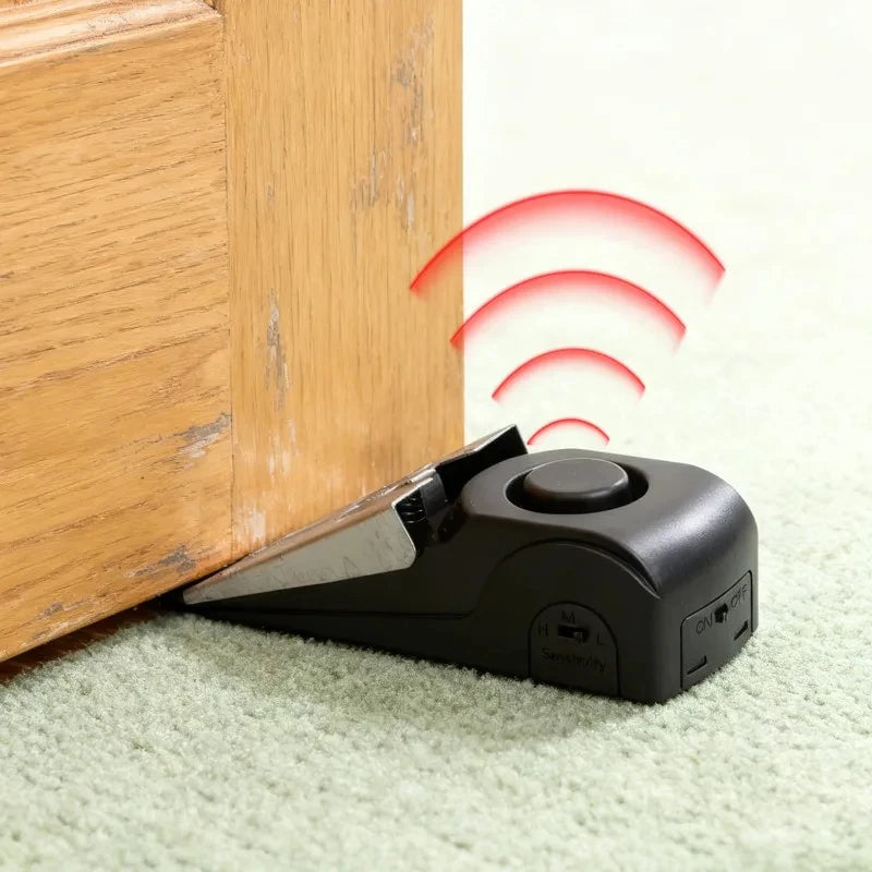 Ștergător de ușă cu dop universal 120dB, portabil, trepte, reglaj sensibilitate, securitate, pentru casă, cămin, călătorii