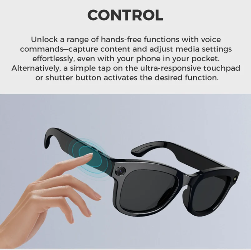 Slimme bril met camera, AI-vertaling en Bluetooth-audio M01
