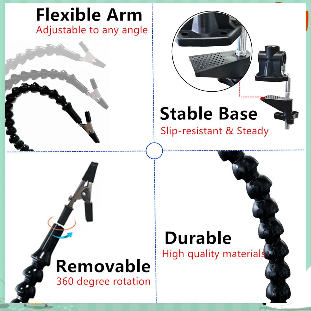  Brazos flexibles con pinza de escritorio