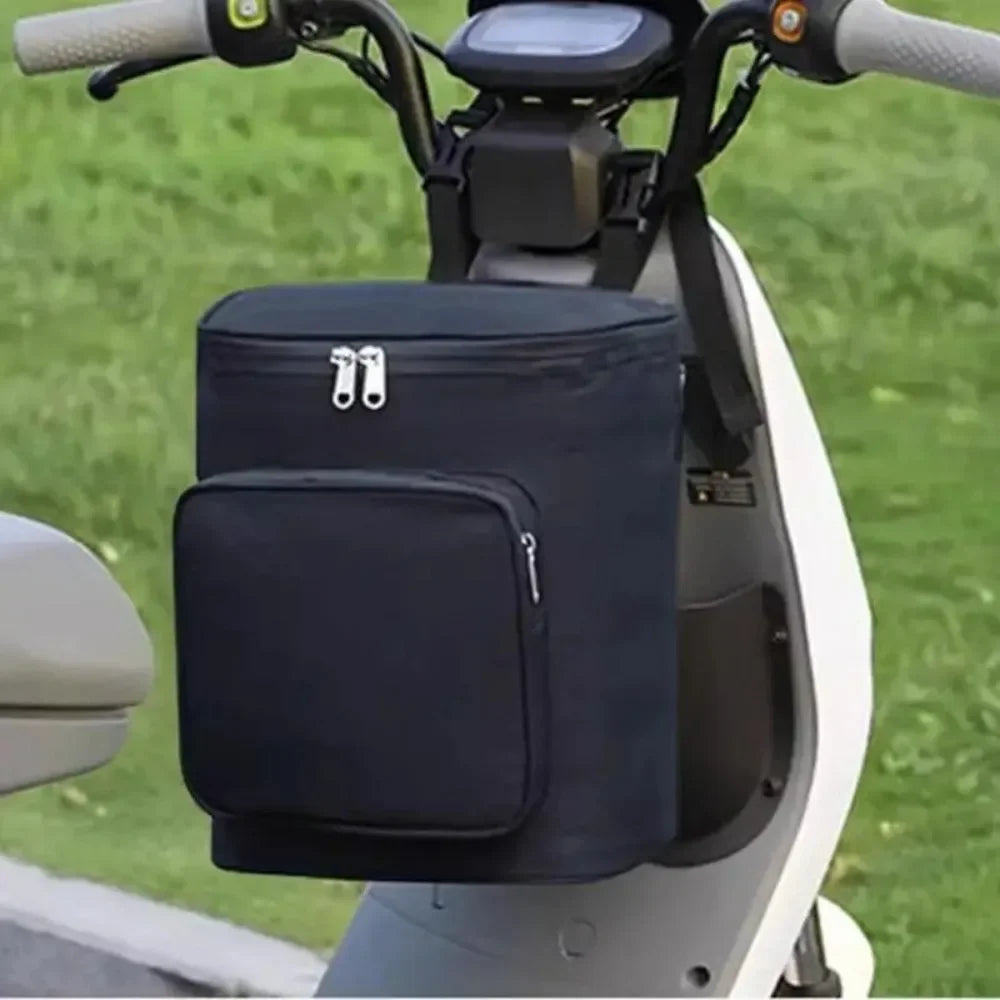 Bolsa de arrumação dianteira para motociclo com dois bolsos