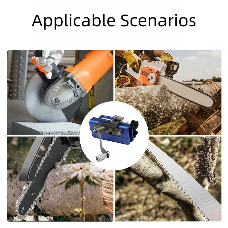 Portable Chain Saw Sharpeners Chainsaw Chain Sharpening Kit Woodworking with Grinding Stones Electric Chainsaw Grinder Tool 
