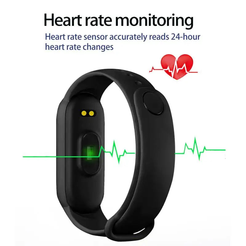 M6 Smart Watch Men Women Fitness Smart Bracelet Sports Band Heart Rate Blood Pressure Monitor Waterproof Multi-function Watches 