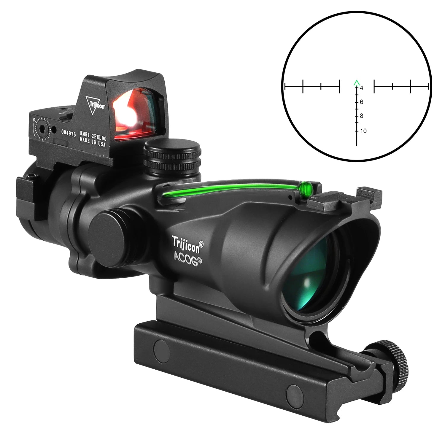 Adjustable 4x32 Red Dot 1x  4x Scope  Red Dot Tactical Scope 20mm Rail Scope for Hunting 