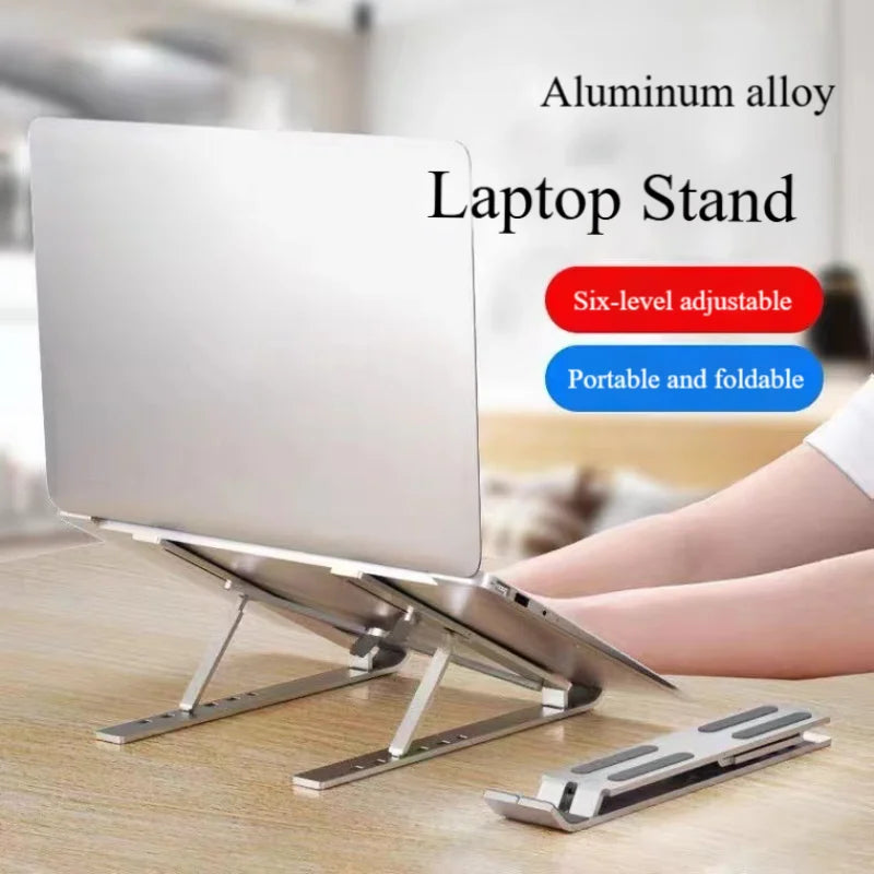 Foldable Aluminium Laptop Stand with Six Height Settings