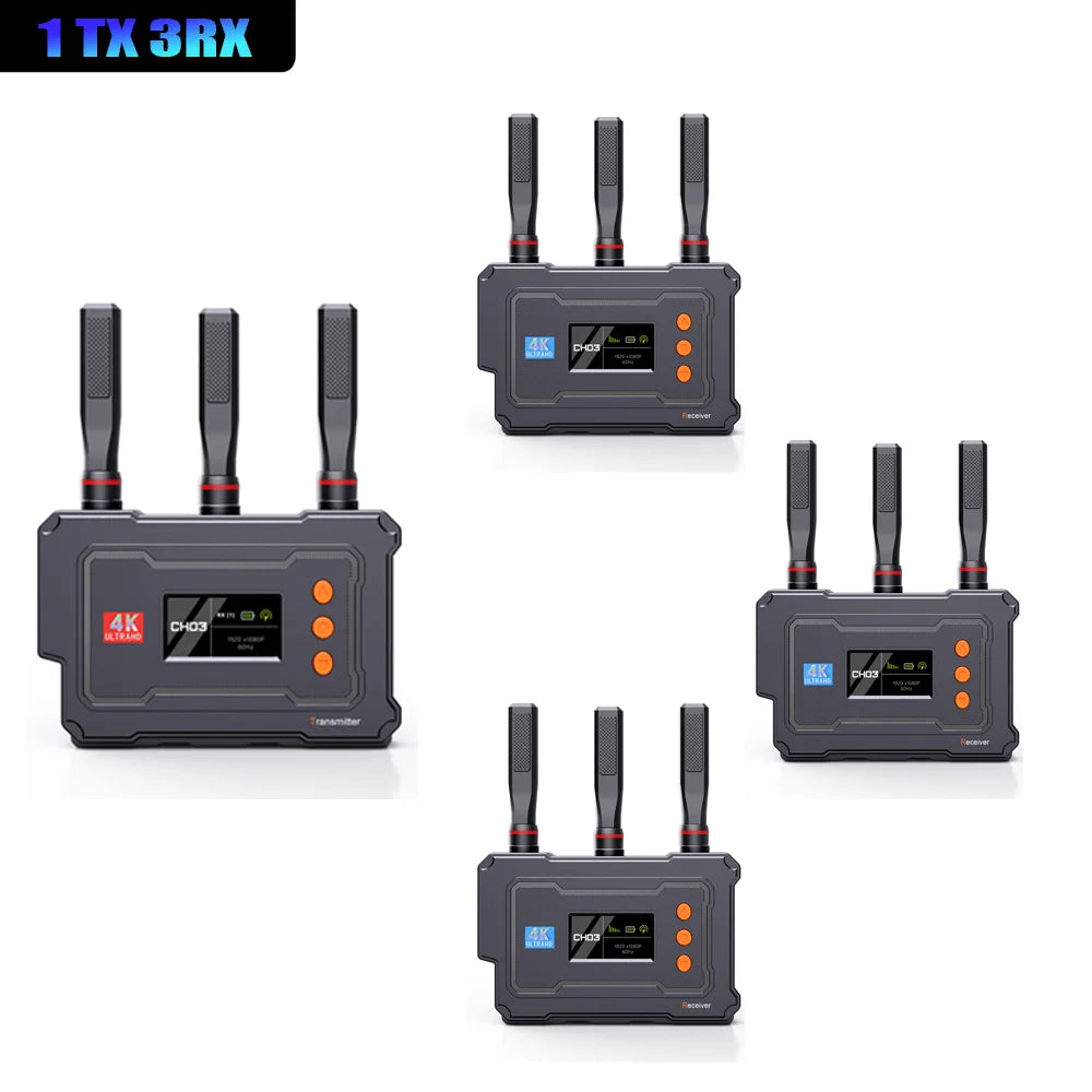 HDMI Ασύρματο Μετάδοση 4K Βίντεο Αποστάσεις 450M Ασύρματο Εκτεντής Κιτ Μεταδότες Δέκτης Βίντεο για Κάμερα Live Εκκλησία Οικία