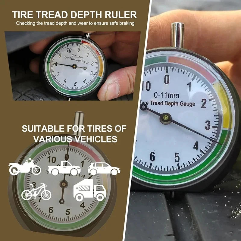 Dial Tyre Tread Depth Gauge