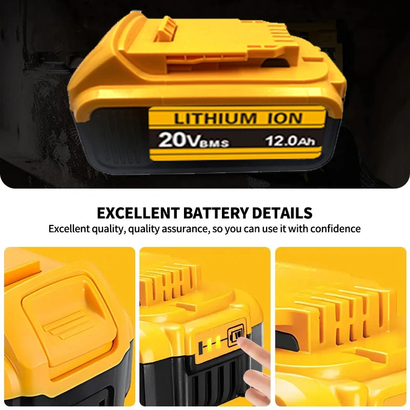 Bateria de Substituição para Ferramenta Elétrica Li-Ion 20V 12.0Ah