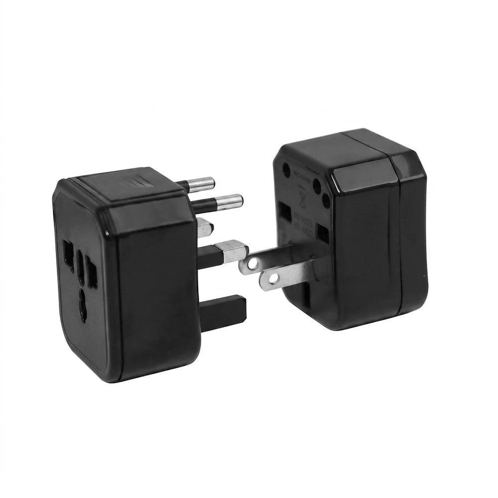 Adaptador de viagem EU/US/UK/AU com estojo de arrumação
