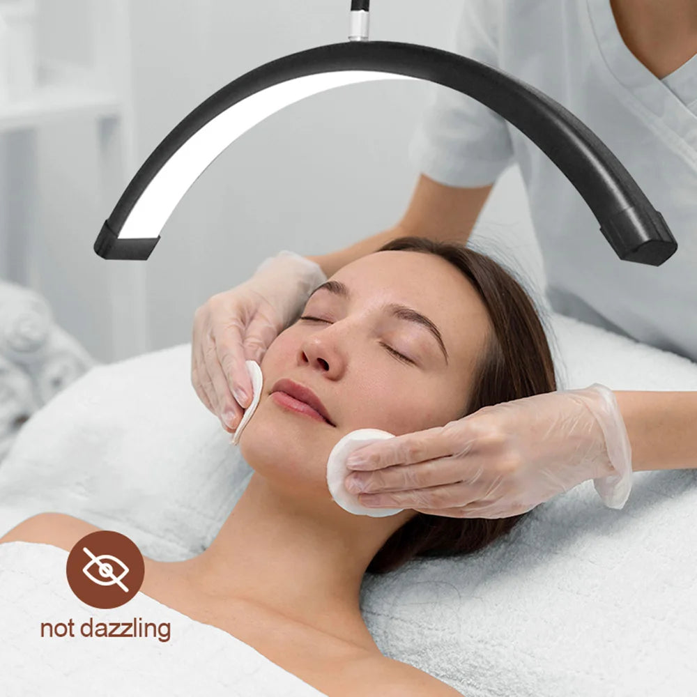 Andoer HD-M6X 36W Floor LED Video Light Half-moon Shaped Fill Light  3200K-5600K Dimmable with 180cm/ 70.9in Metal Light Stand 