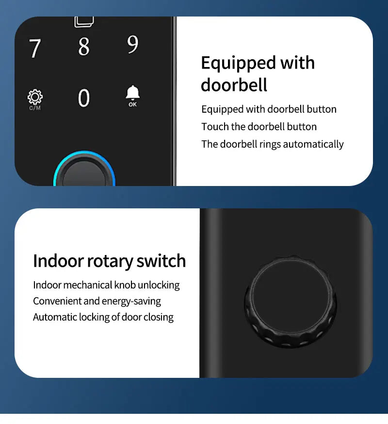 Bluetooth-tasted Lock til glas- eller rammede døre