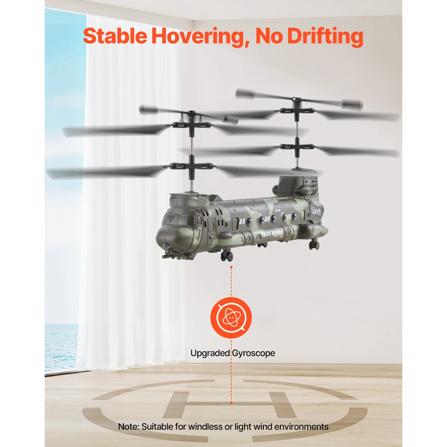 3,5-kanals RC-helikopter med LED-lys og nem betjening