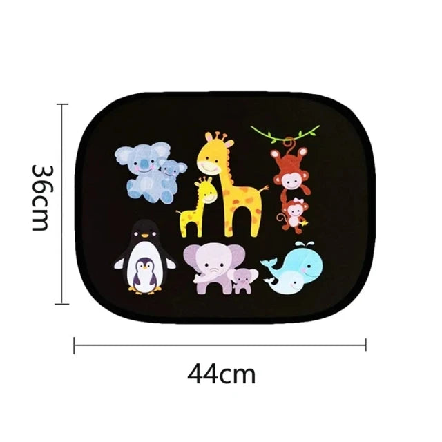Cartoon Static-Cling Car Window Shade – Single or Pair