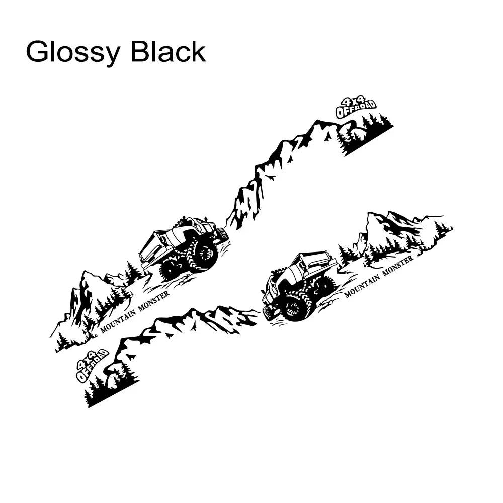 Car Sticker 4X4 Off Road Mountain Decal For Ford F150 Toyota Hilux Isuzu Dmax Dodge RAM Chevrolet Silverado Auto Accessories