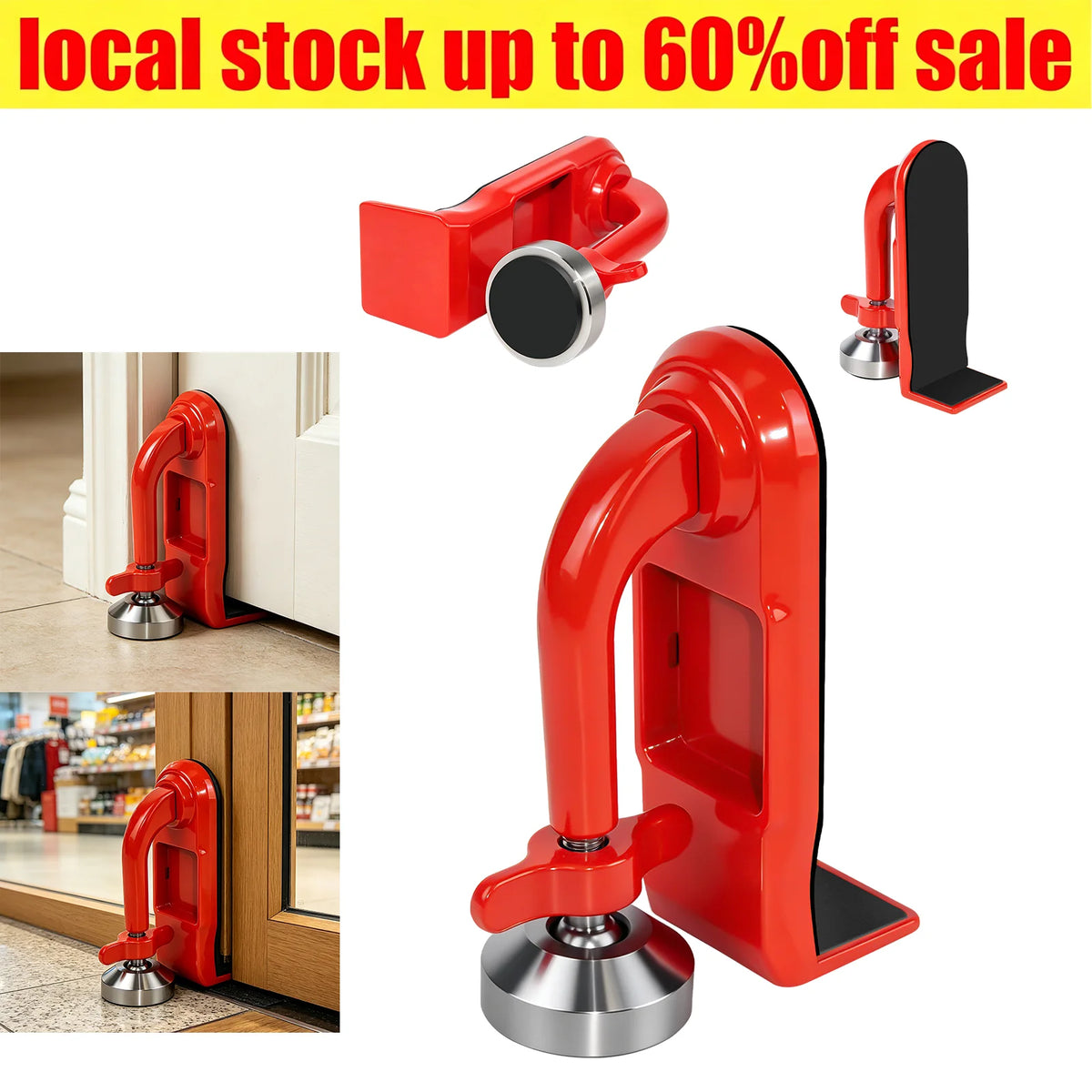 Door stopper, door fuse, portable door lock, internal door blocking, home safety and personal protection