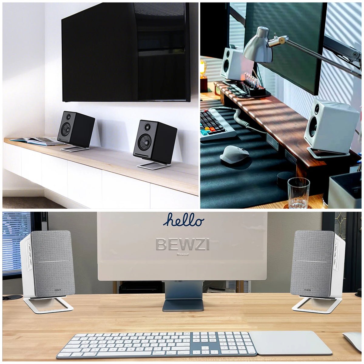 Carbon Steel Desktop Speaker Stand, Single