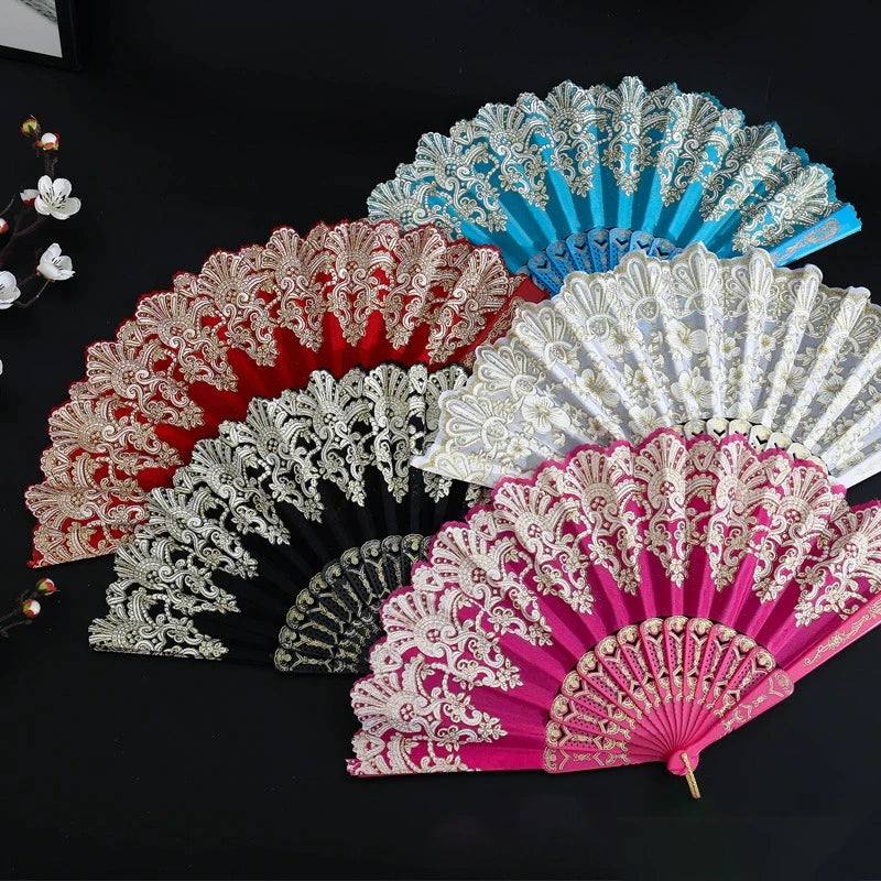 Chinese-Style Folding Hand Fan for Hanfu and Dance