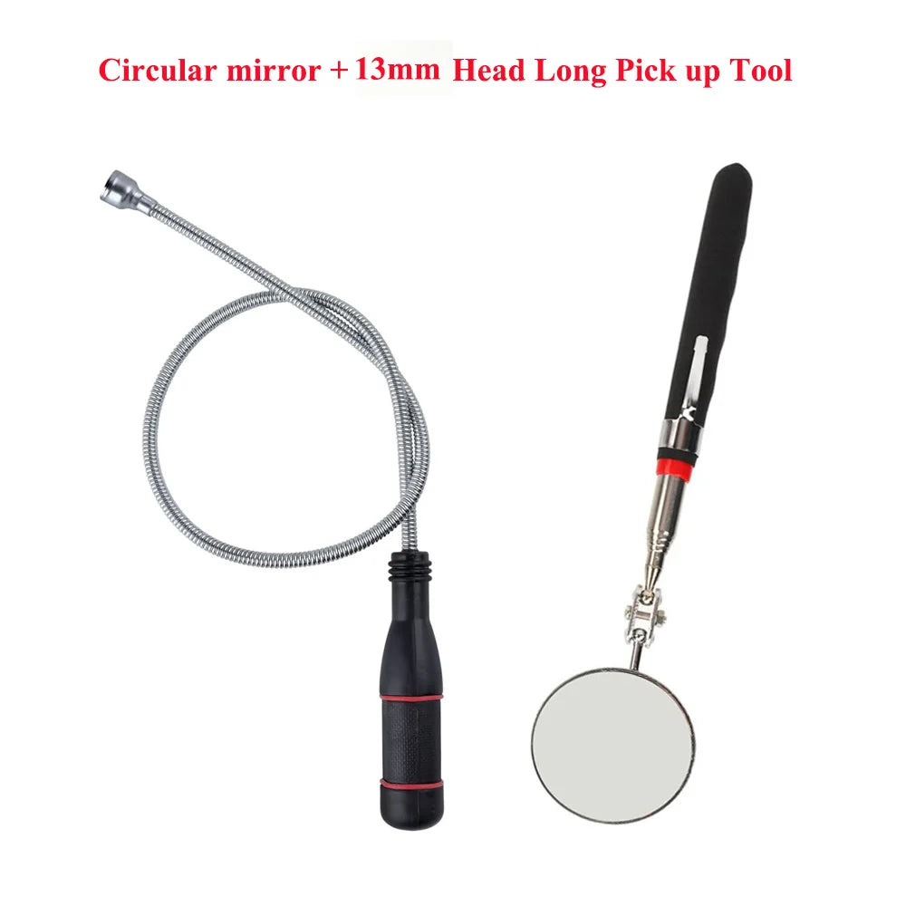Telescopic Inspection Mirror and Pickup Tool Options
