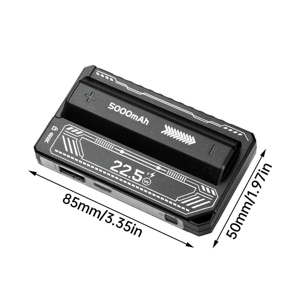 Solderless 21700 Power Bank Case with Detachable USB-C Cable