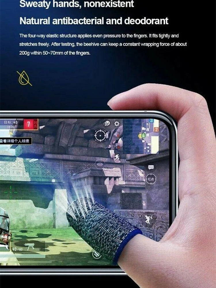 1 paar Super Dünne Gaming Finger Sleeve Atmungsaktive Fingerspitzen Für Pubg Mobile Spiele Touchscreen Finger Ärmeln Für Gaming