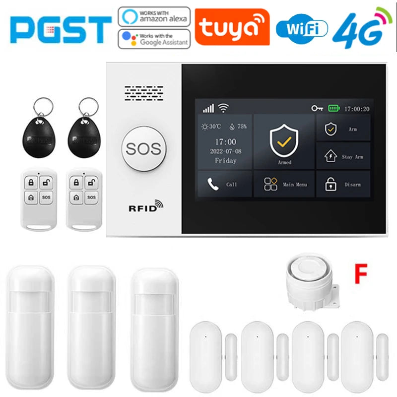 4G Tuya Smart Home Alarm System with Motion Sensor