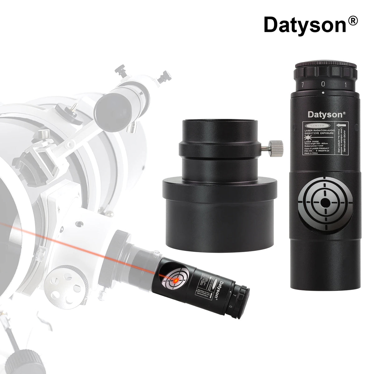 1.25-Inch Red Laser Telescope Collimator with Adapter