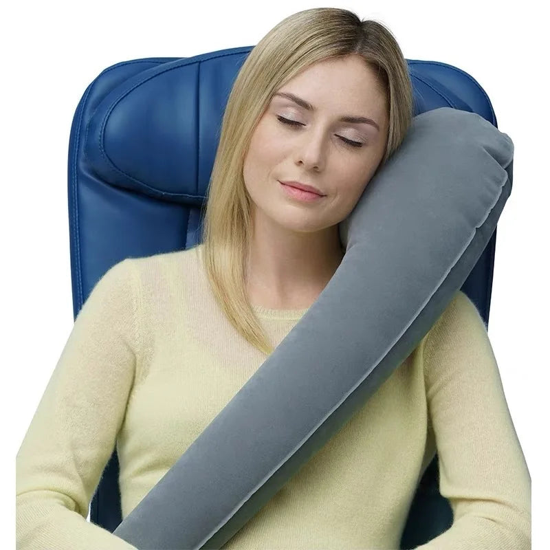 Oreiller de voyage gonflable, 90 × 28 cm