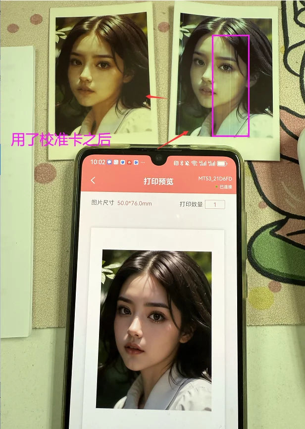 MT53 Color Photo Portable Printer Mobile Phone Mini Handheld Pocket Wifi Bluetooth Printing Machine 2x3 inch Sticky-Backed Paper 