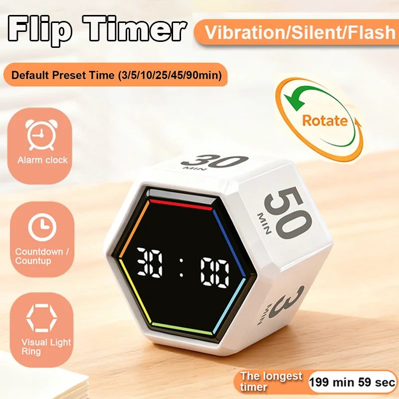Timer conto alla rovescia a ribalta con anello luminoso