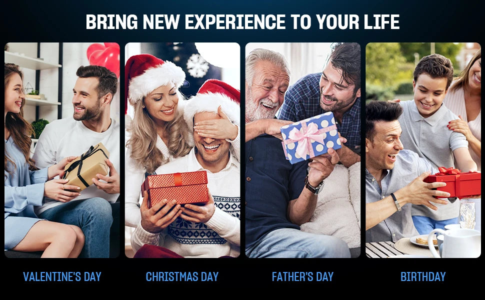 Rasoir de tête 7D pour hommes chauves – Trousse de toilettage électrique étanche