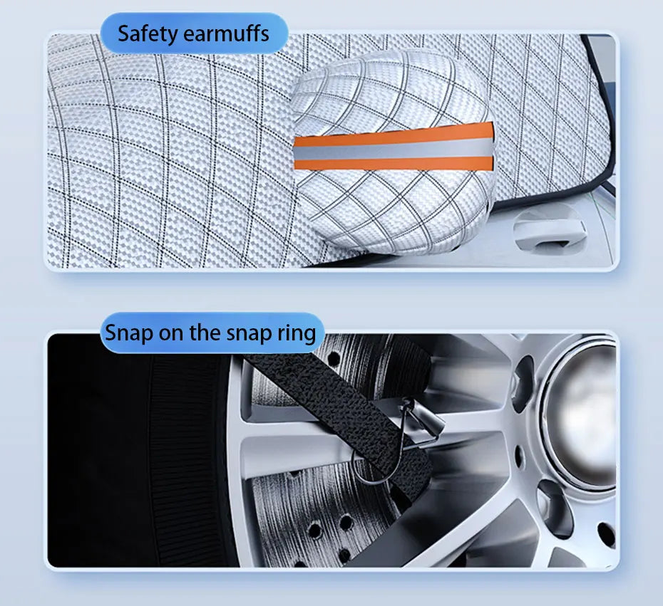 SEAMETAL Winter Car Windshield Snow Cover Full Wrapped Windscreen Snow Shield Anti Frost Car Cover Universal for Suv Sedan
