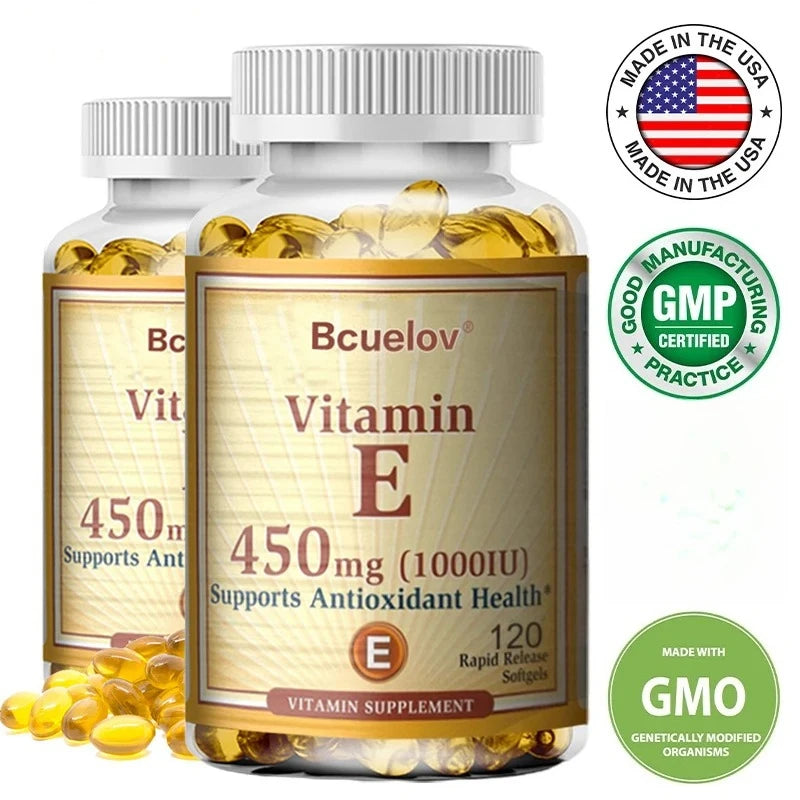 Cápsulas de suplementos de vitamina E