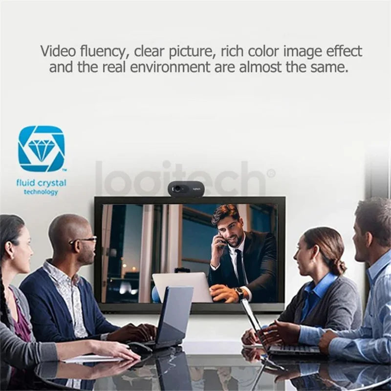 Logitech C270i HD Webcam with Built‑In Microphone