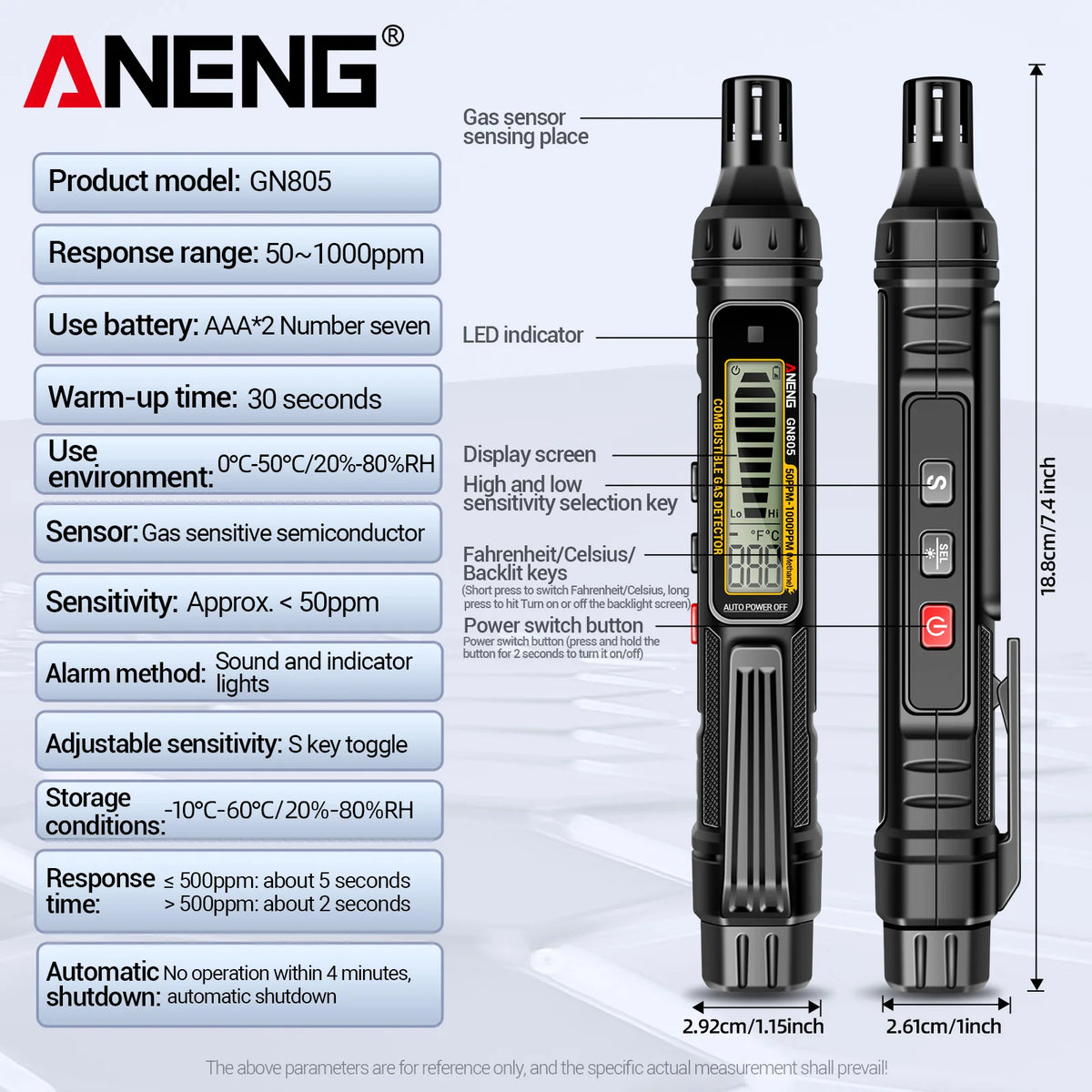 GN805 Portable Combustible Gas Detector