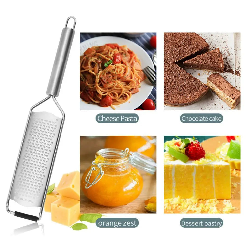 304 Stainless Steel Tube Handle Cheese Grater Lemon Grater Shredder Kitchen Cheese Grater Kitchen Gadgets 