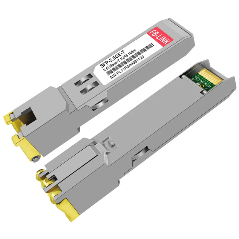 2.5GBASE-T SFP RJ45 Copper Transceiver, 100 m Reach