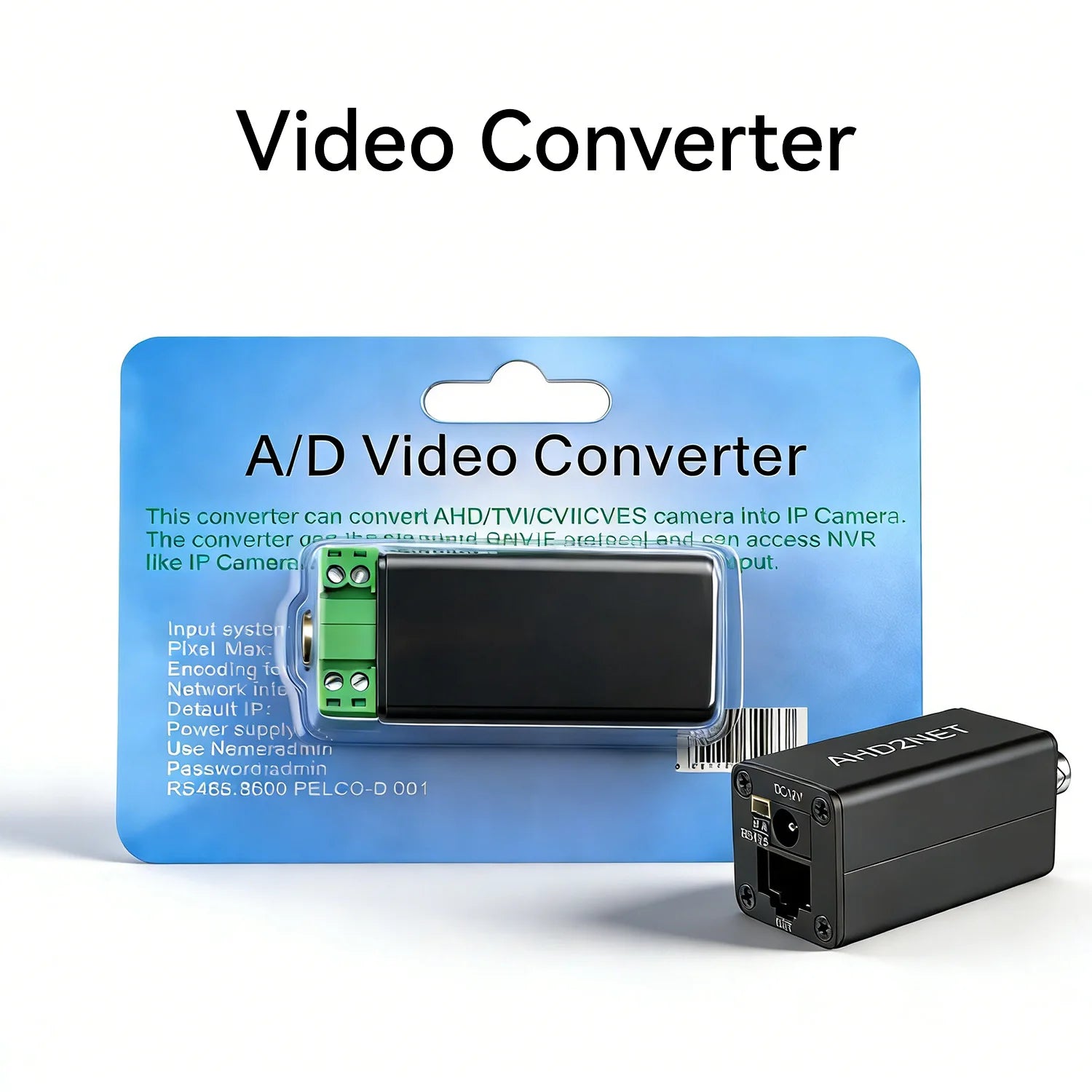 Convertisseur Caméra Analogique vers IP 1080P ONVIF Encodeur Vidéo PoE
